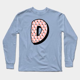 Love Pattern D Alphabet Text Long Sleeve T-Shirt